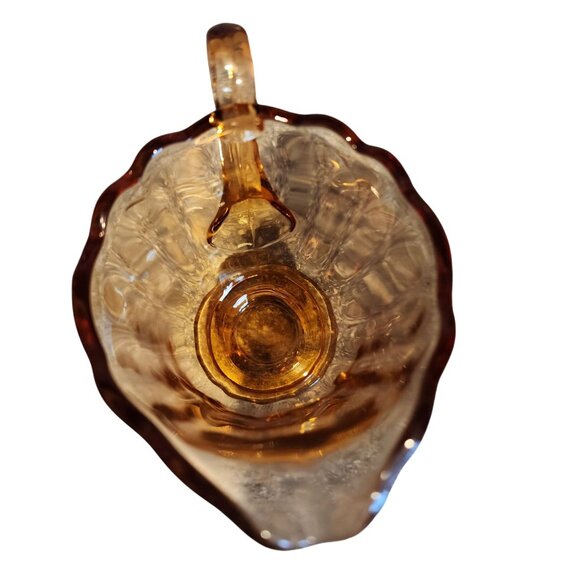 Vintage Martinsville Elegant Glass Newport Amber Sugar & Creamer Set - Picture 4 of 7